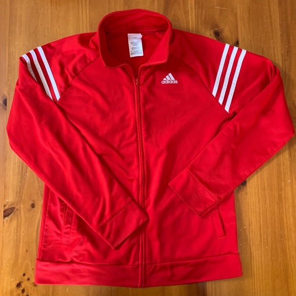 boys red adidas jacket